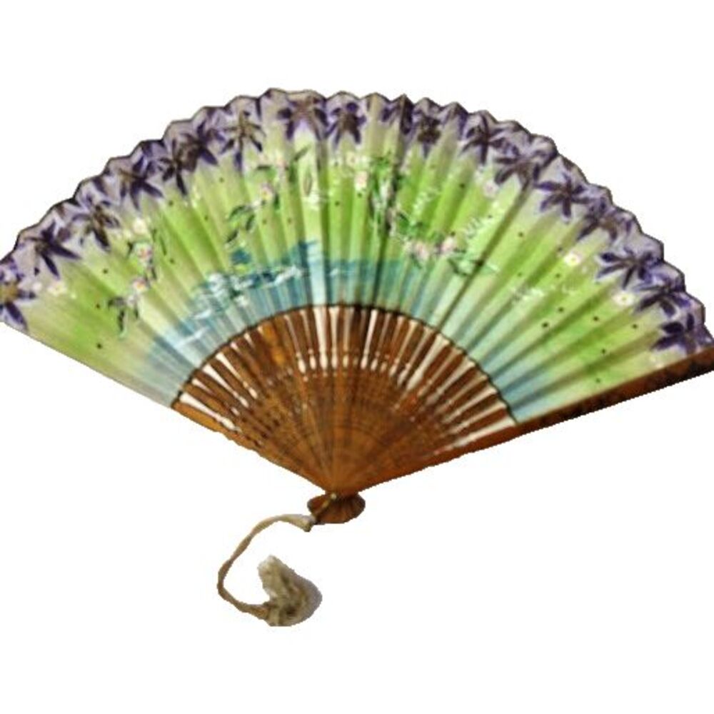Vtg Japanese Geisha Fan Shoes Sandals Hair Pins Protection Sumidagawa Cloth Set - Picture 4 of 8